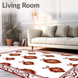 Vintage Ornament Design Holiday with Swirl Accents(Red)