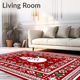 Jolly Snowman Winter Wonderland Festive Holiday Entrance(Red)