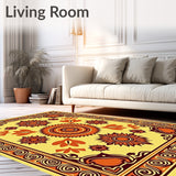 Autumn Harvest Medallion with Tasseled Edges(Yellow)