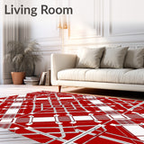 Traditional Plaid with Intersecting Lines Christmas Motif(Red)