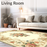 Willow Damask Beige Bordered(Beige)