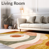 Earthy Spiral Round Featuring Layered Beige Swirls and Natural Accents(Beige)