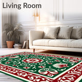 Palmette Mosaic with Fanned Medallion Accents (Green)