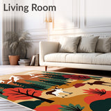 Mountain Wildlife Half Round Protective Slice(Brown)