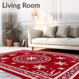 Festive Snowflake Wonderland Decorative Circular Accent(Red)