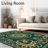 Ancient Sunburst Radiant Ornamental Traditional Motif(Green)