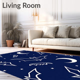 Enchanted Nightfall Bat Doorstep Greeting Entry(Blue)