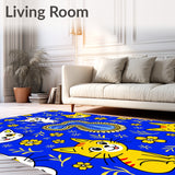 Playful Day of Remembrance Kitty with Dazzling Floral Filigree(Blue)