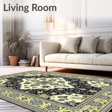 Cross Medallion Area with Beige and Charcoal Highlights(Beige)