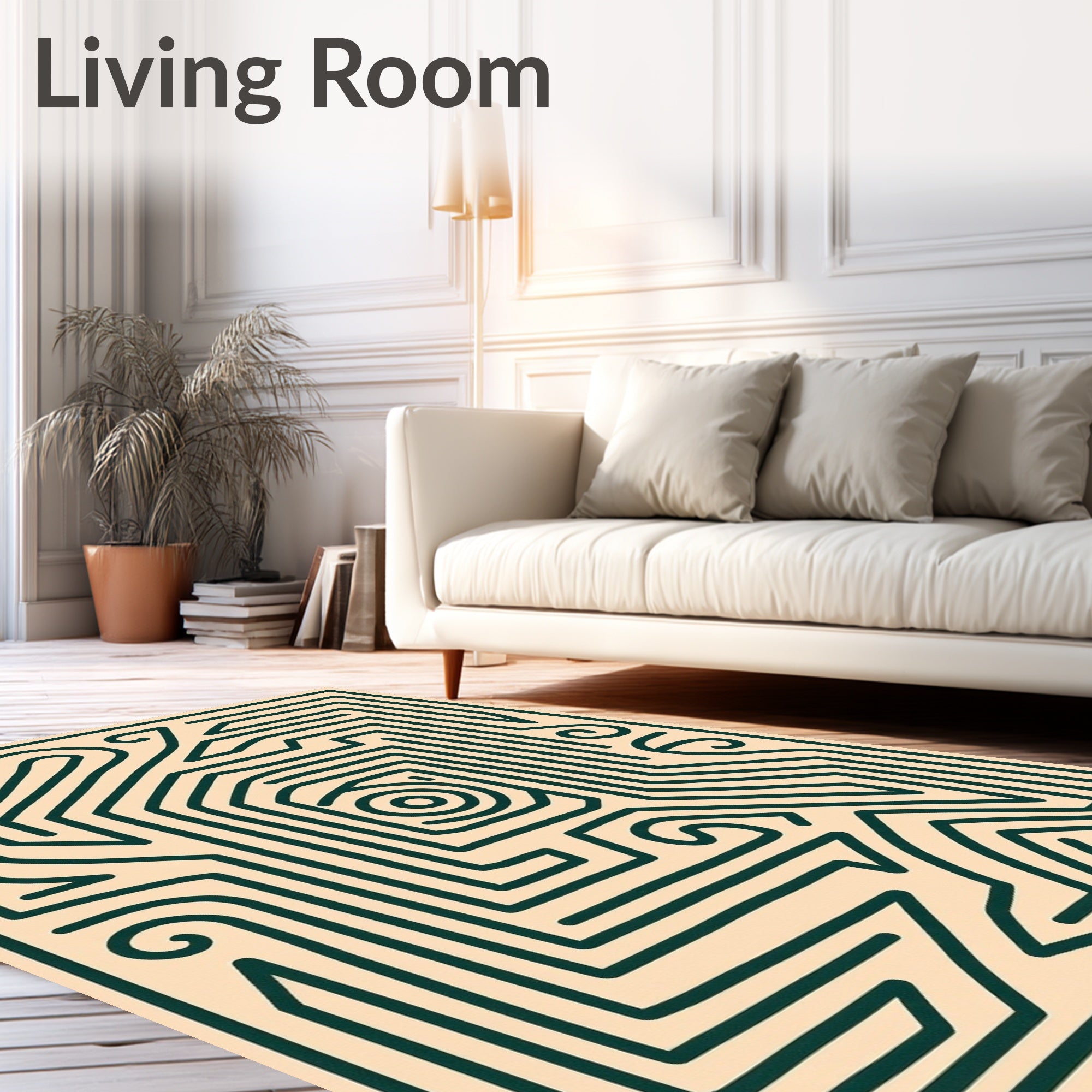 Mystical Journey Labyrinth Spiral Flow (Beige) - ODIKA