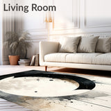 Lunar Eclipse Area Taupe & Cream Moon Phase Witchy Accent(Gray)