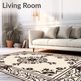 Traditional Floral Damask Transitional Elegant Sophisticated (Beige)