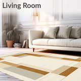 Elegant Area Beige Geometric(Beige)
