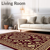 Traditional Rosette with Interlocking Petal Design(Burgundy)