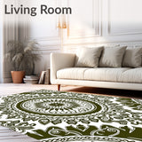 Abstract Paisley Damask Flourish Jacquard (Green)