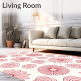 Delicate Rosebud Cluster Area Featuring Petal Motifs(Pink)