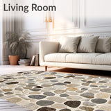 Elegant Stone Mosaic Runner Boho Chic Neutral Area(Beige)