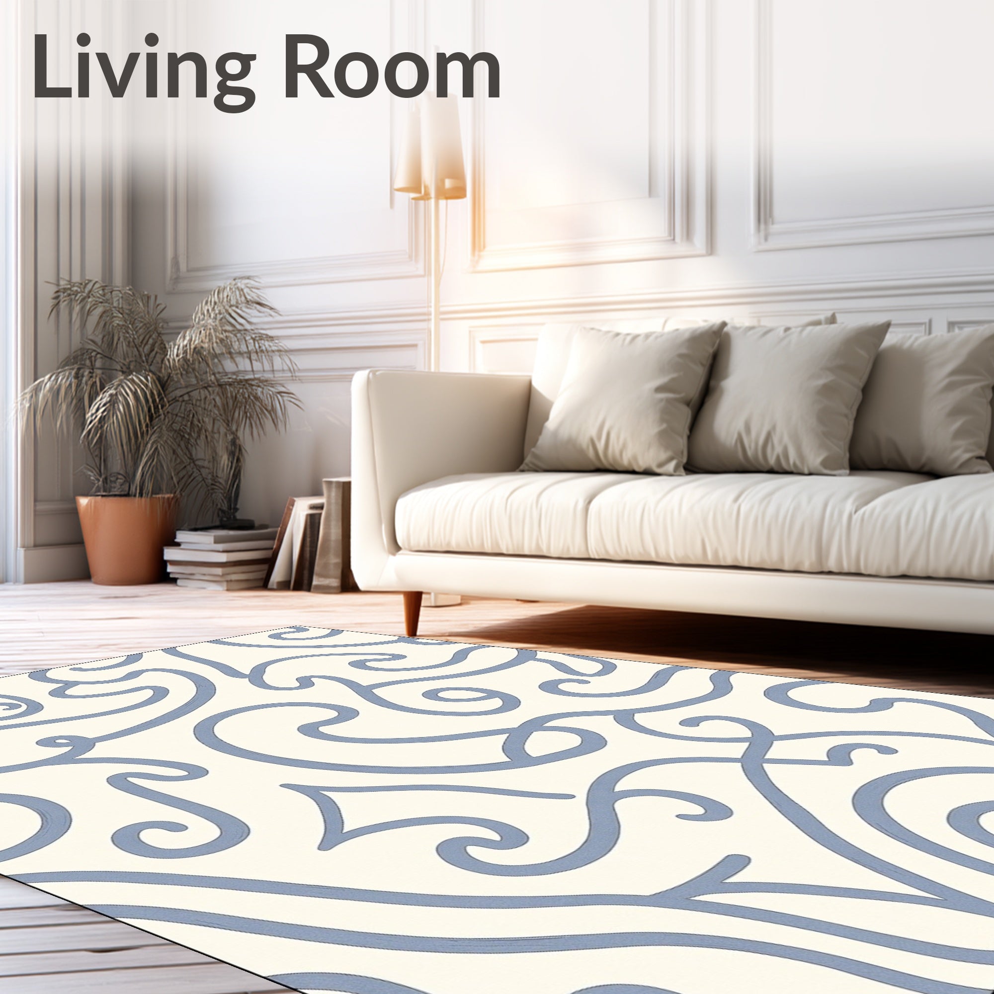 Modern Abstract Swirl Design (Ivory) - ODIKA