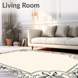 Delicate Floral Motif with Intertwined Vines and Leafy Details (Black)