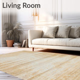 Vintage Inspired Distressed Area in Beige Sand Hues(Beige)