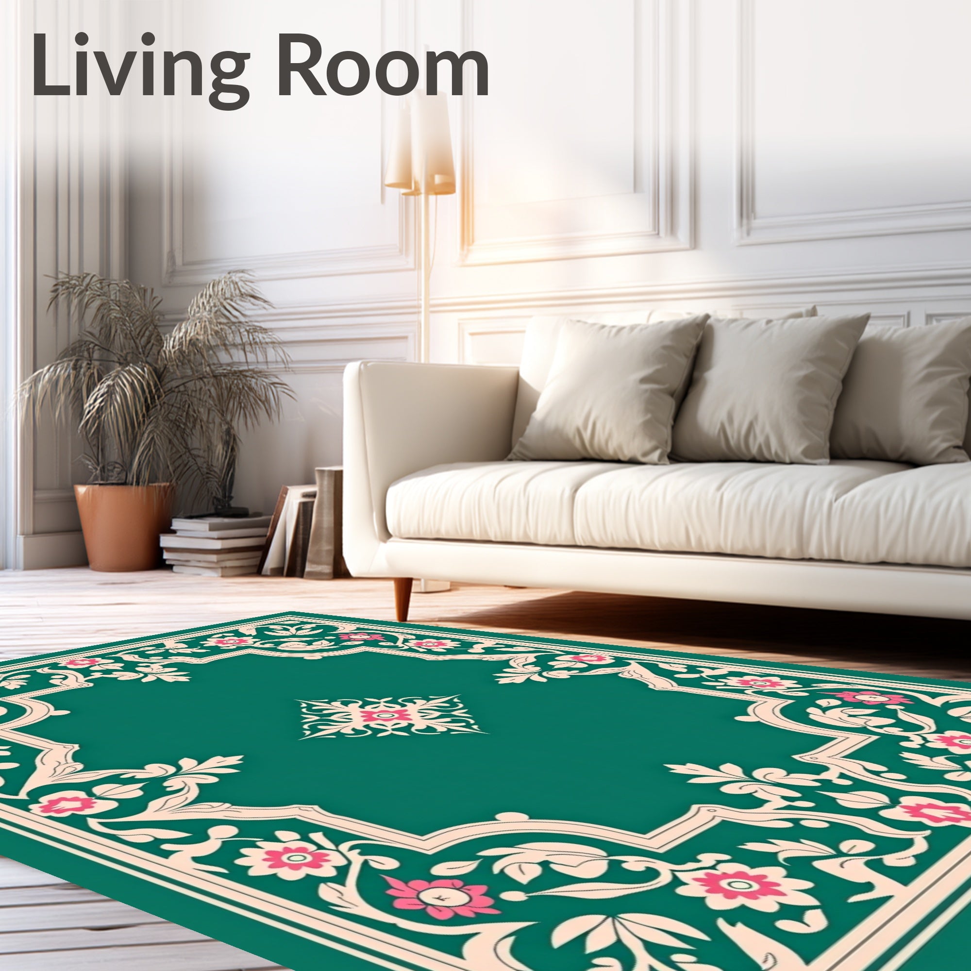 Art Nouveau Inspired Fleur De Vinework with Whimsical Leaf Embellishments (Green) - ODIKA