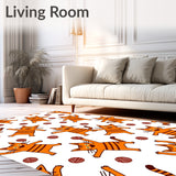 Charming Tabby Parade Whimsical Decorative Artwork(Orange)