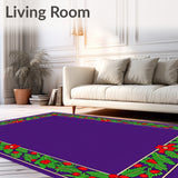 Holly Berry Wreath Christmas Decorative with Pine Needle Design(Purple)