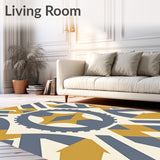 Boho Eclectic Inspired Aztec Decorative Stylish Accent(Gray)