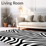 Handwoven Zebra Inspired Entry with Natural Texture Finish(Black)