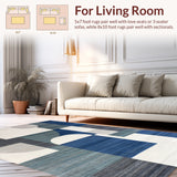 Ultra Soft Area Rug, Non Slip, Stain Resistant, Washable Area Rugs for Living Room, Bedroom, Modern Zen Sanctuary Floor Canvas(Gray)