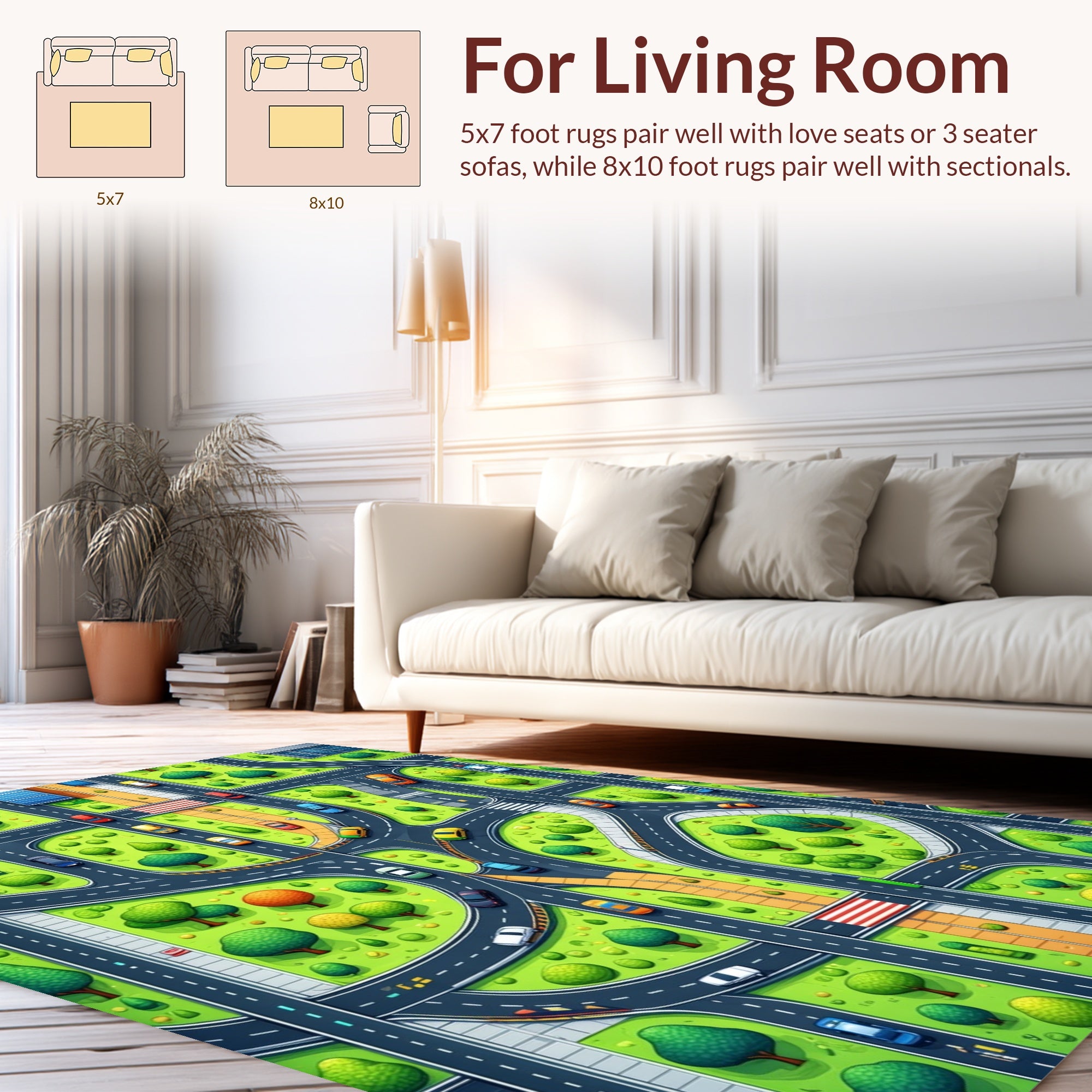 Colorful City Life Playroom Educational(Green) - ODIKA