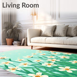 Blooming Meadow Artistic Verdant Design Featuring Natural Motifs(Green)