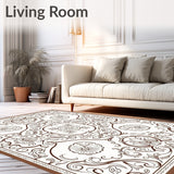 Elegant Scrollwork Botanical Enchanted Tapestry(Brown)
