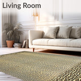 Cozy Cheetah Print Beige Area Modern Home Accent(Beige)