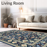 Waterproof with Rustic Botanical Motif(Blue)