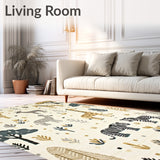 Charming Animal Themed Area Suitable for Boys Play Spaces(Beige)