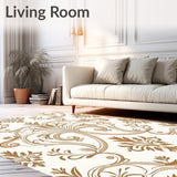 Classic Damask Scroll with Elegant Flourishes(Brown)