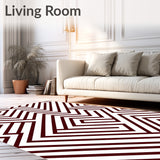 Modern Interlocking Chevron Stripes with Metallic Highlights(Brown)