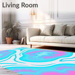 Mist Ombre Wave with Subtle Dreamscape Motifs (Blue) - ODIKA