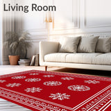 Festive Snowflake Winter Wonderland Holiday Celebration Decorative(Red)