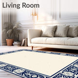 Artisan Crafted Speckled Perimeter Youth with Classic Motifs(Blue)