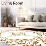 Artisan Latticework Featuring Abstract Curved Filigree Motifs(Brown)