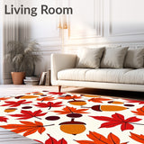 Autumn Harvest Botanical Print Floor(Orange)