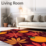 Autumn Harvest Festival Pumpkin Maple Foliage Decorative(Orange)