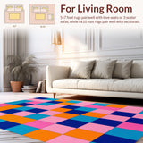 Whimsical Modernist Checkered Design(Blue)