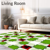 Yuletide Celebration Plaid with Cheerful Gingham Mosaic(Green)