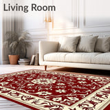 Botanical Vine Filigree with Ornamental Scrollwork Details(Maroon)