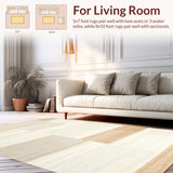Sun Kissed Desert Area Rug Textured Neutral Design(Beige)