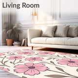 Vintage Blossom Cascade Transitional Hallway(Pink)