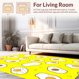 Playful Cartoon Egg Motif(Yellow)